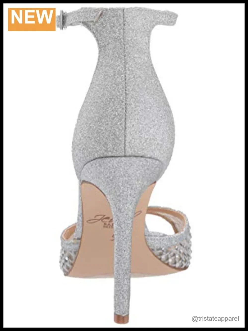 Nakisha Platform Stiletto Heeled Sandal with Ankle Strap and Rhinestone Details